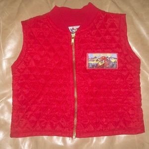 vtg Looney Tunes Tasmanian Devil puffer vest